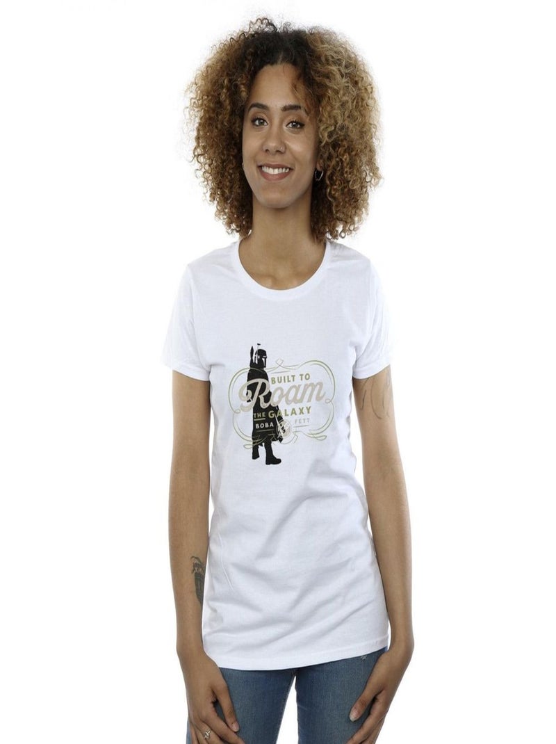 Star Wars - T-shirt THE BOOK OF BOBA FETT BUILT TO ROAM Blanc - Kiabi