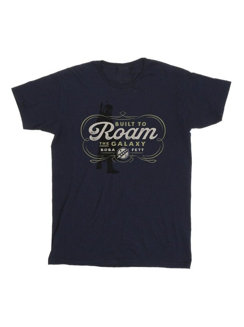 Star Wars - T-shirt THE BOOK OF BOBA FETT BUILT TO ROAM Bleu marine - Kiabi