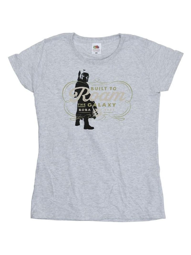 Star Wars - T-shirt THE BOOK OF BOBA FETT BUILT TO ROAM Gris chiné - Kiabi