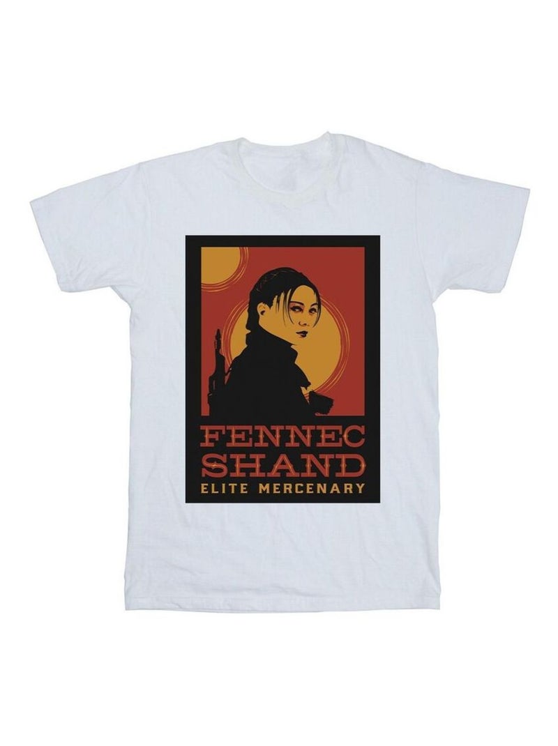Star Wars - T-shirt THE BOOK OF BOBA FETT ELITE MERCENARY Blanc - Kiabi