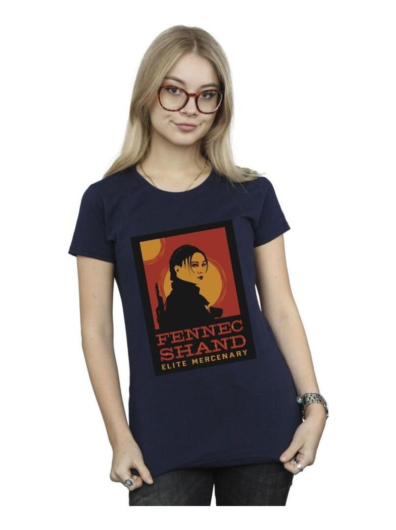 Star Wars - T-shirt THE BOOK OF BOBA FETT ELITE MERCENARY Bleu marine - Kiabi