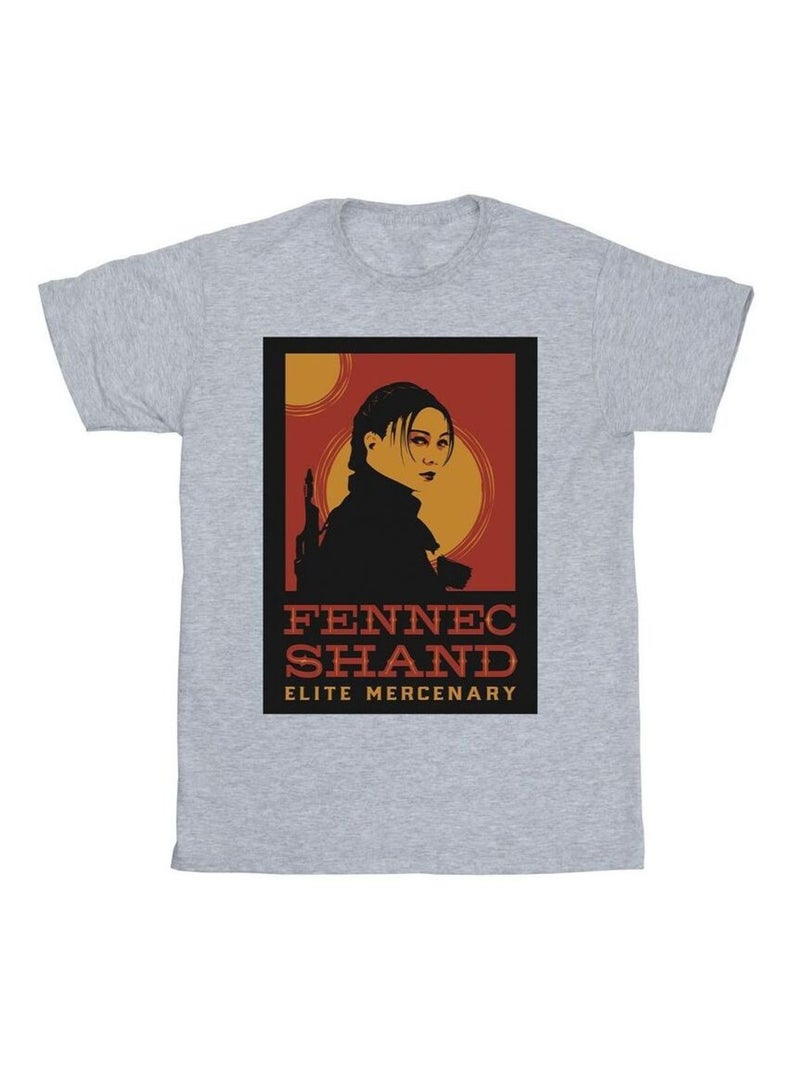 Star Wars - T-shirt THE BOOK OF BOBA FETT ELITE MERCENARY Gris chiné - Kiabi
