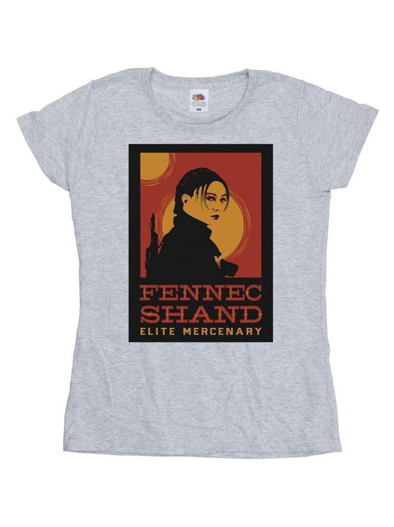 Star Wars - T-shirt THE BOOK OF BOBA FETT ELITE MERCENARY Gris chiné - Kiabi