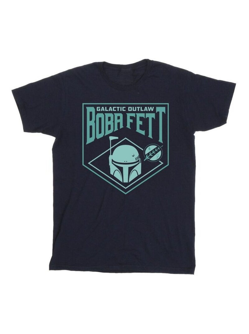Star Wars - T-shirt THE BOOK OF BOBA FETT GALACTIC Bleu marine - Kiabi