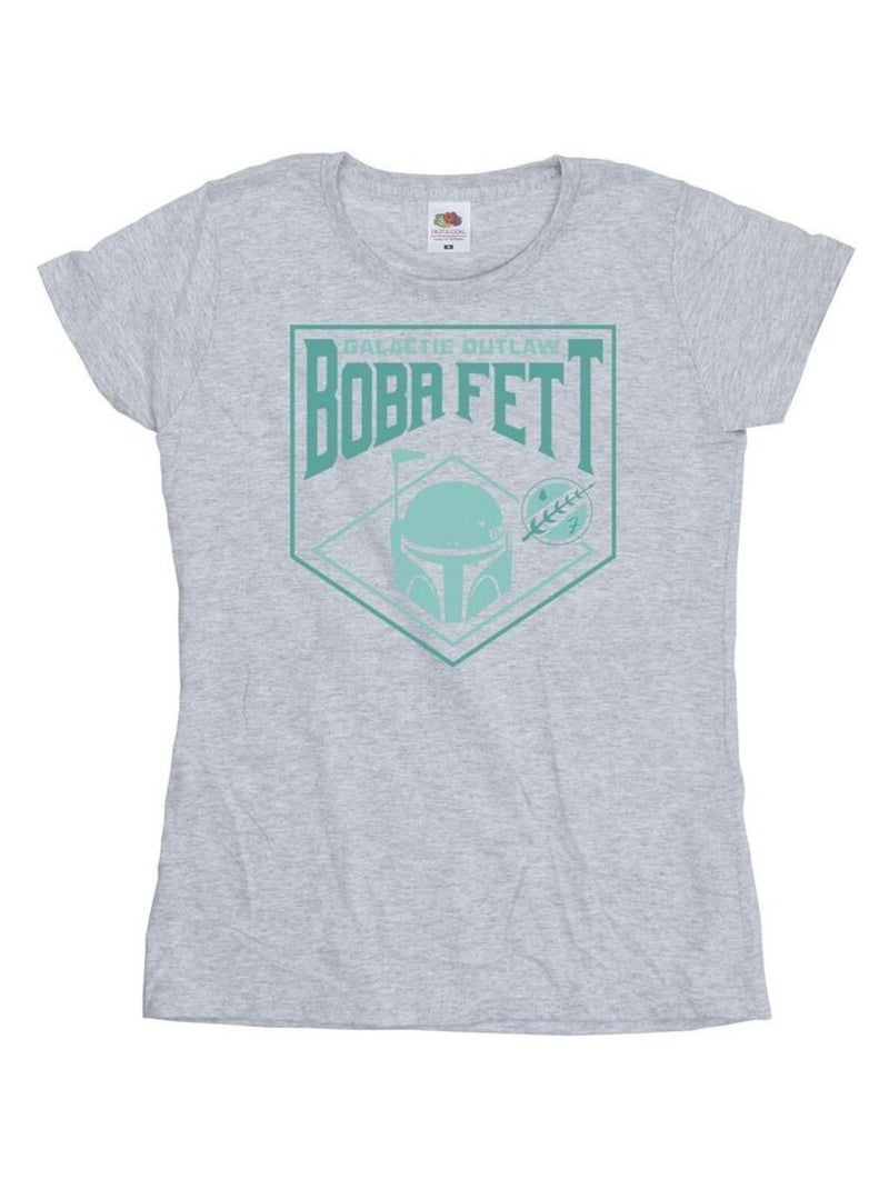 Star Wars - T-shirt THE BOOK OF BOBA FETT GALACTIC Gris chiné - Kiabi