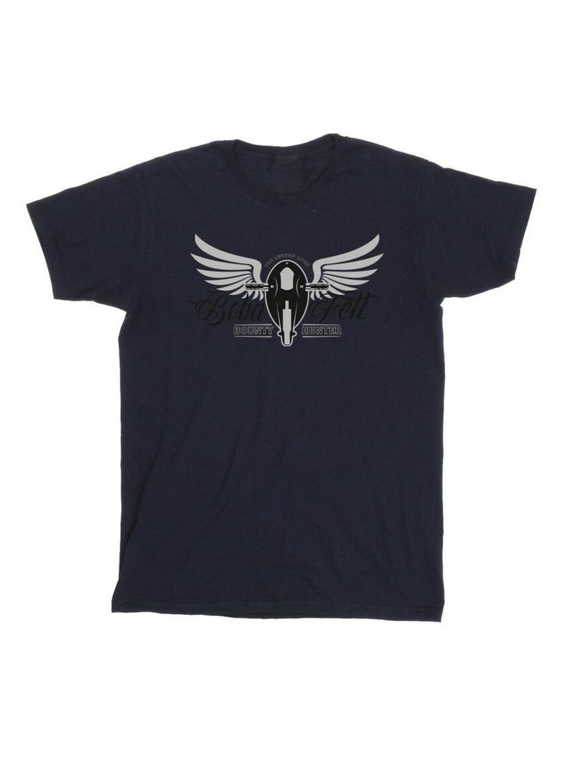 Star Wars - T-shirt THE BOOK OF BOBA FETT LEGEND LIVES Bleu marine - Kiabi