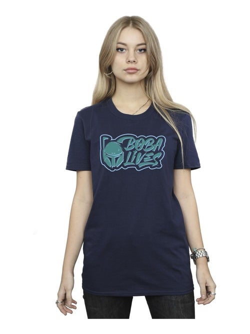 Star Wars - T-shirt THE BOOK OF BOBA FETT LIVES - Kiabi