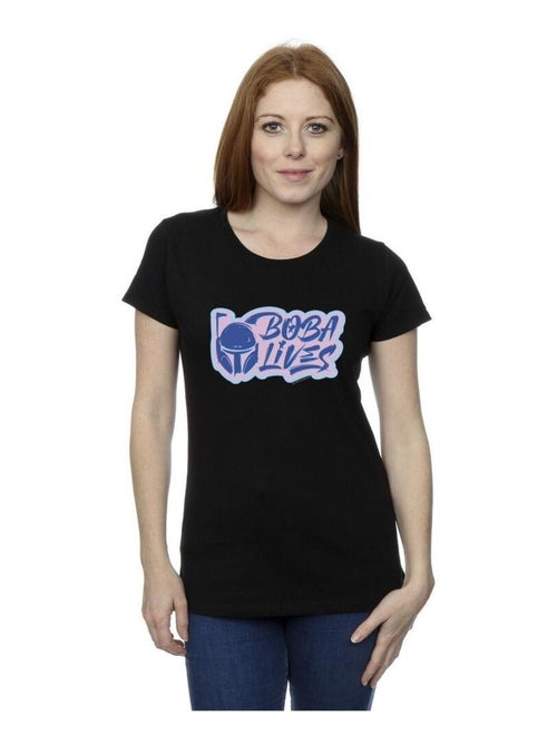 Star Wars - T-shirt THE BOOK OF BOBA FETT LIVES - Kiabi