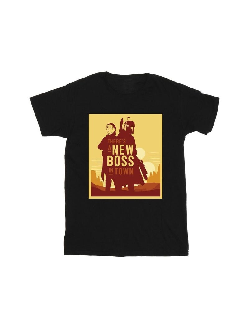 Star Wars - T-shirt THE BOOK OF BOBA FETT NEW BOSS Noir - Kiabi