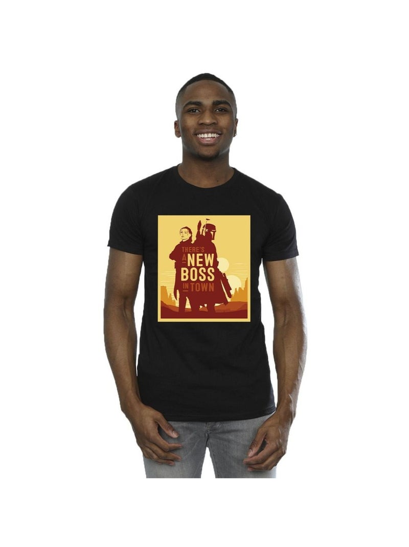 Star Wars - T-shirt THE BOOK OF BOBA FETT NEW BOSS Noir - Kiabi