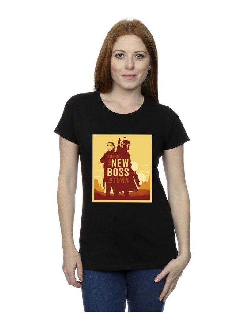 Star Wars - T-shirt THE BOOK OF BOBA FETT NEW BOSS Noir - Kiabi