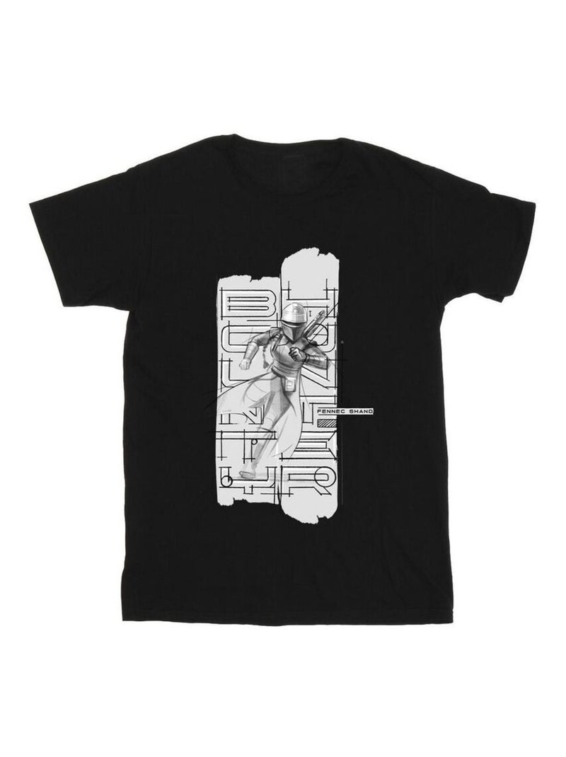 Star Wars - T-shirt THE BOOK OF BOBA FETT Noir - Kiabi