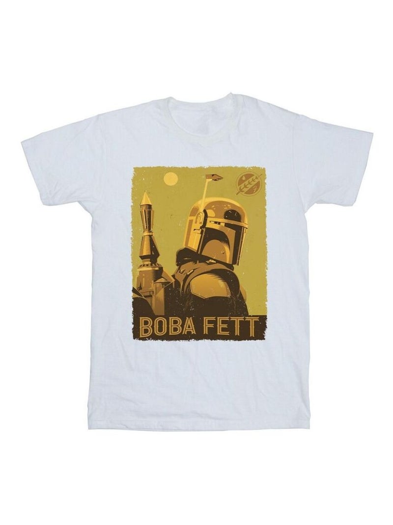 Star Wars - T-shirt THE BOOK OF BOBA FETT PLANETARY STARE Blanc - Kiabi