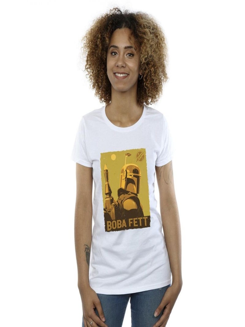Star Wars - T-shirt THE BOOK OF BOBA FETT PLANETARY STARE Blanc - Kiabi