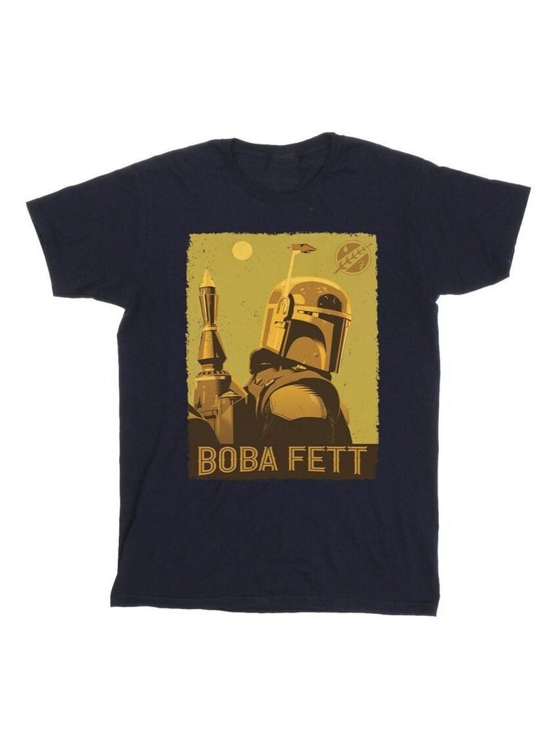 Star Wars - T-shirt THE BOOK OF BOBA FETT PLANETARY STARE Bleu marine - Kiabi