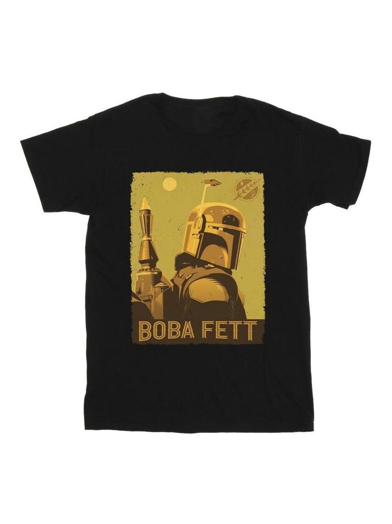 Star Wars - T-shirt THE BOOK OF BOBA FETT PLANETARY STARE Noir - Kiabi