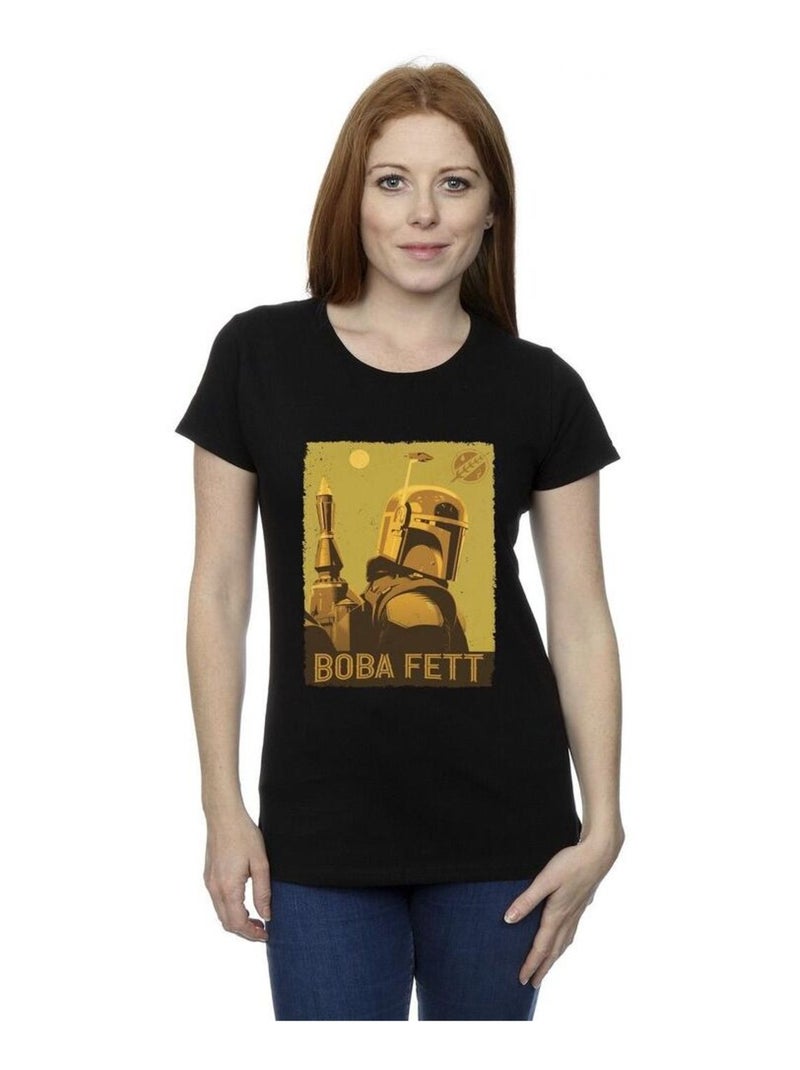 Star Wars - T-shirt THE BOOK OF BOBA FETT PLANETARY STARE Noir - Kiabi