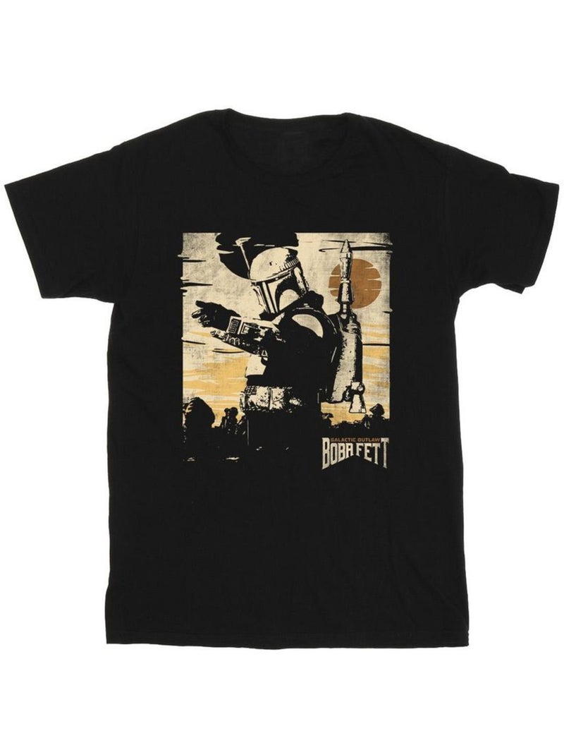 Star Wars - T-shirt THE BOOK OF BOBA FETT POINTS Noir - Kiabi