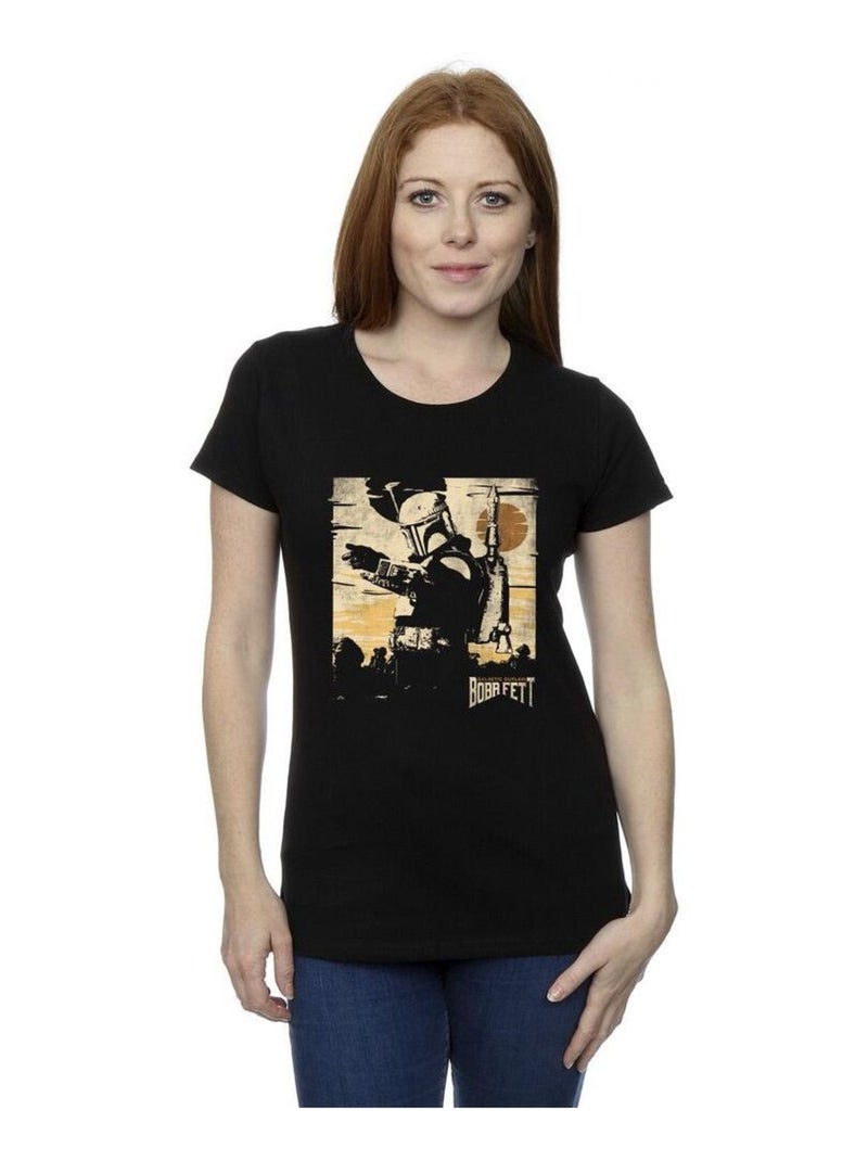 Star Wars - T-shirt THE BOOK OF BOBA FETT POINTS Noir - Kiabi