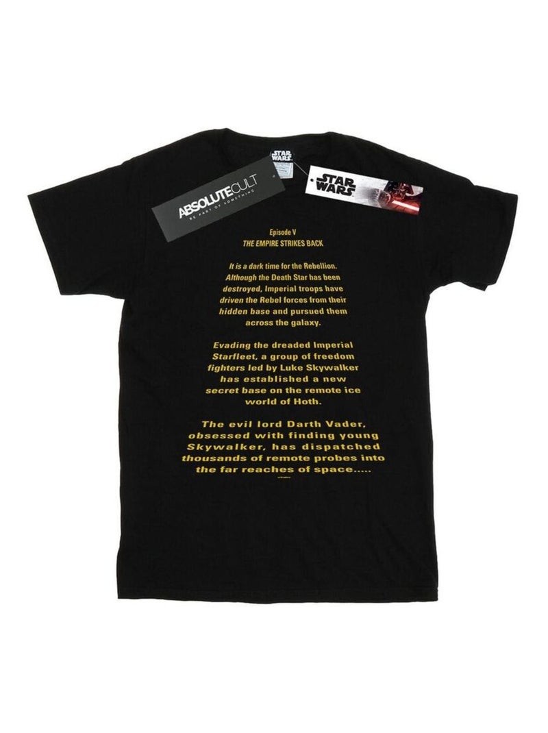 Star Wars - T-shirt THE EMPIRE STRIKES BACK OPENING CRAWL Noir - Kiabi