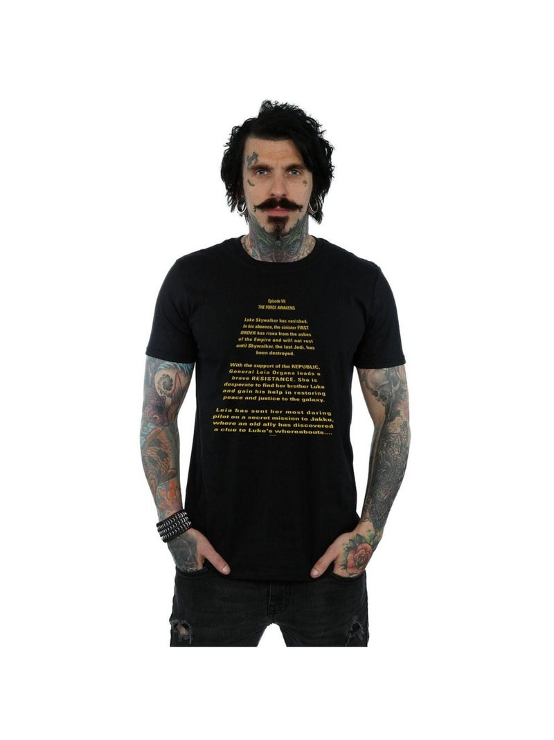 Star Wars - T-shirt THE FORCE AWAKENS OPENING CRAWL Noir - Kiabi