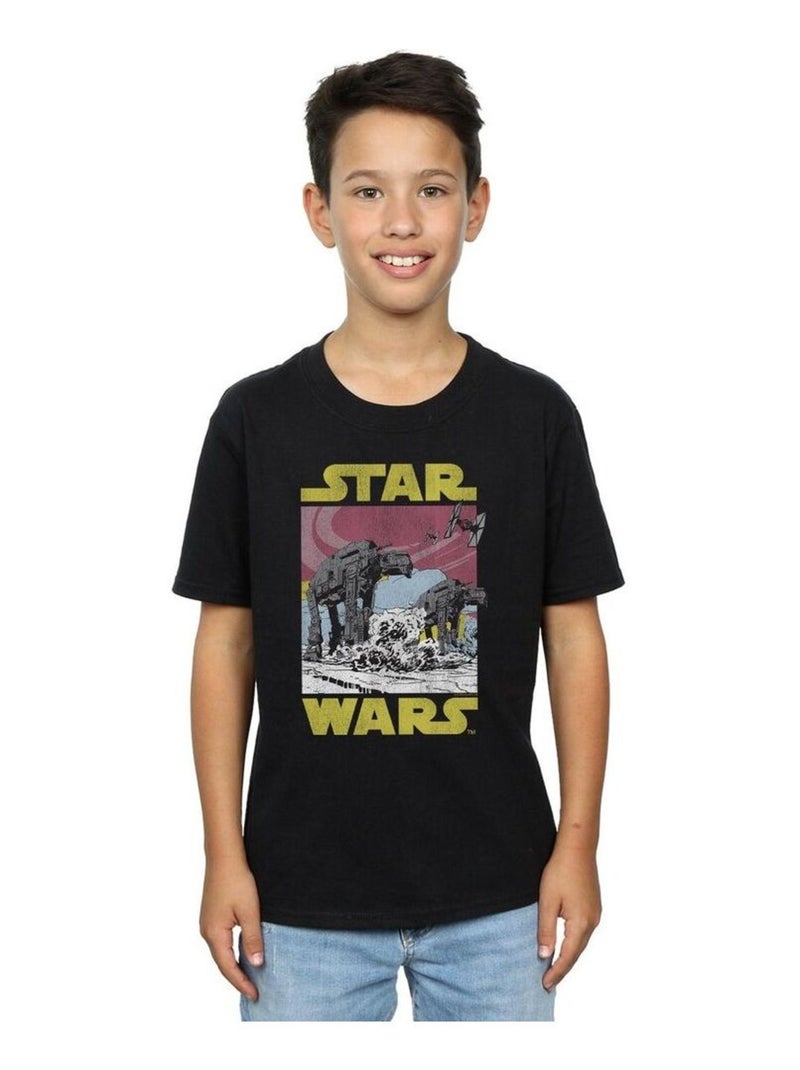Star Wars - T-shirt THE LAST JEDI AT-AT Noir - Kiabi