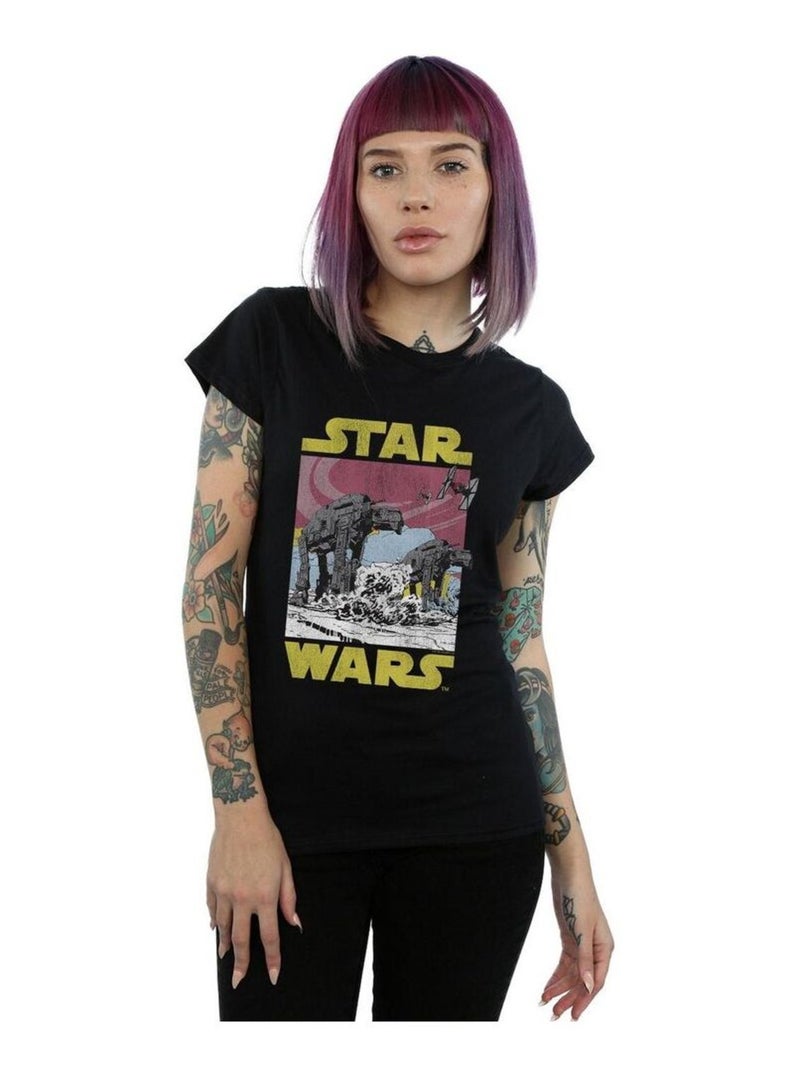 Star Wars - T-shirt THE LAST JEDI AT-AT Noir - Kiabi