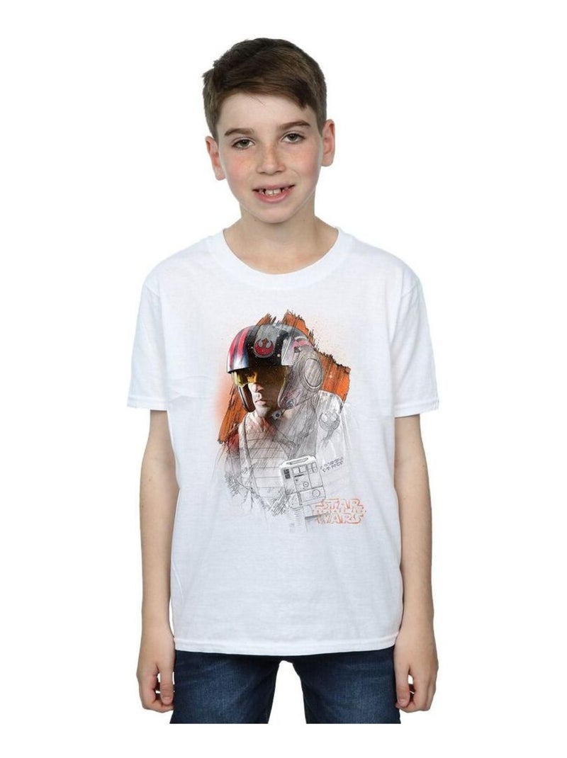 Star Wars - T-shirt THE LAST JEDI Blanc - Kiabi