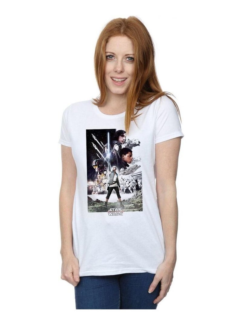 Star Wars - T-shirt THE LAST JEDI Blanc - Kiabi