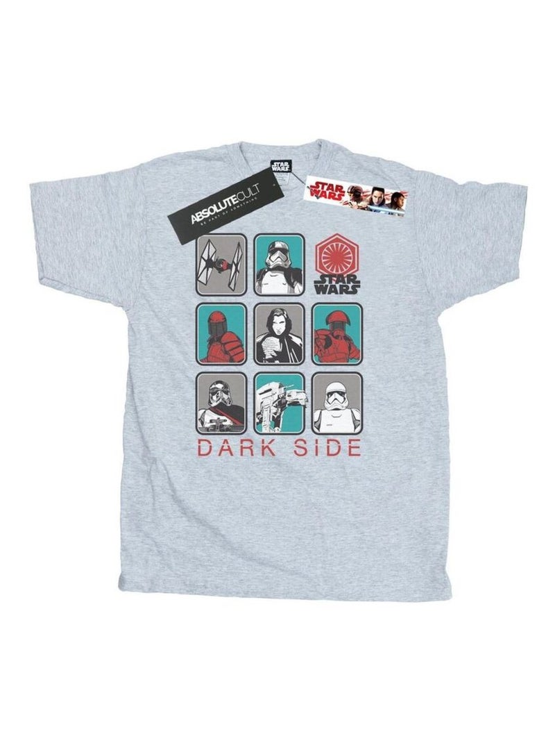 Star Wars - T-shirt THE LAST JEDI DARK SIDE Gris chiné - Kiabi