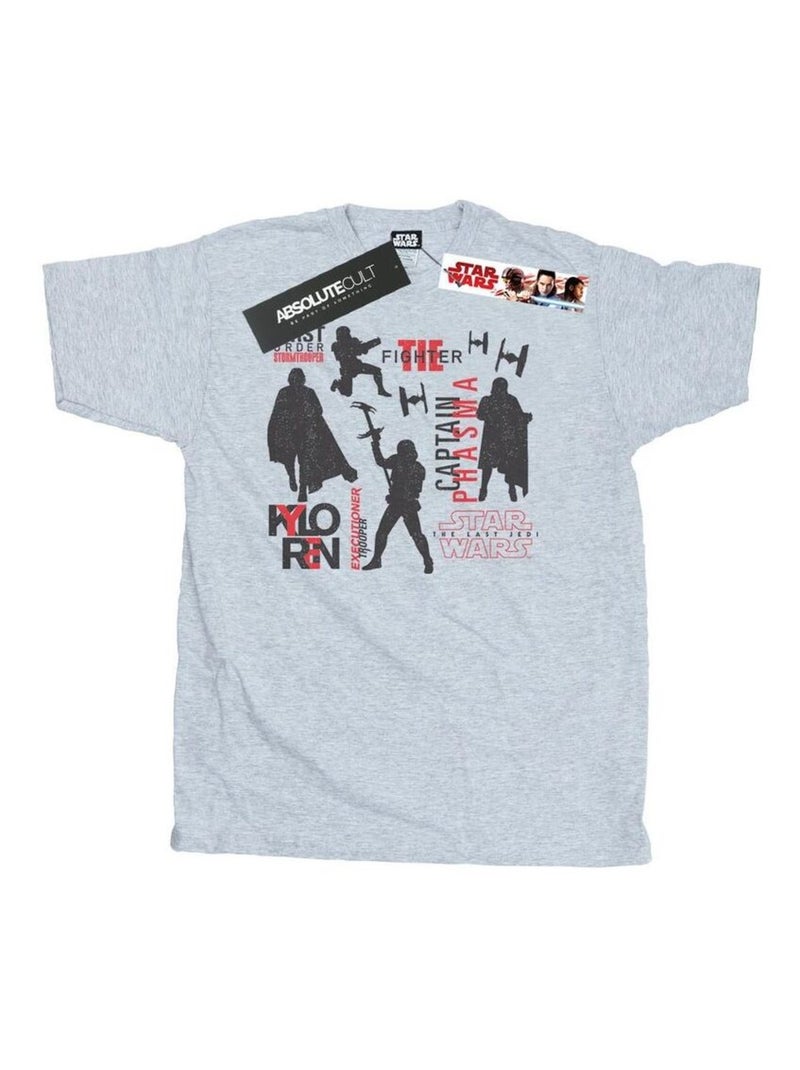 Star Wars - T-shirt THE LAST JEDI FIRST ORDERS Gris chiné - Kiabi