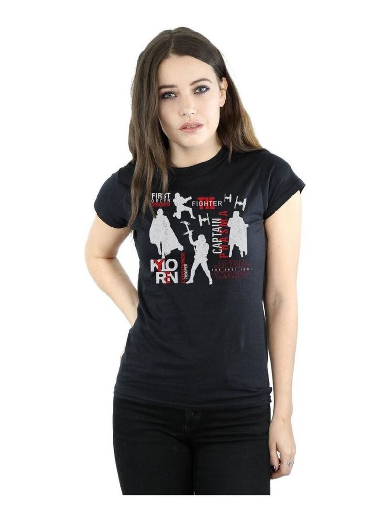 Star Wars - T-shirt THE LAST JEDI FIRST ORDERS Noir - Kiabi
