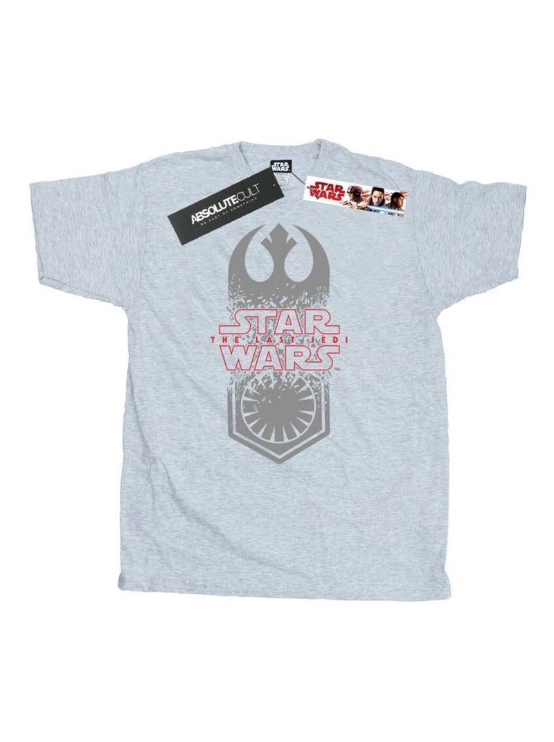 Star Wars - T-shirt THE LAST JEDI Gris chiné - Kiabi