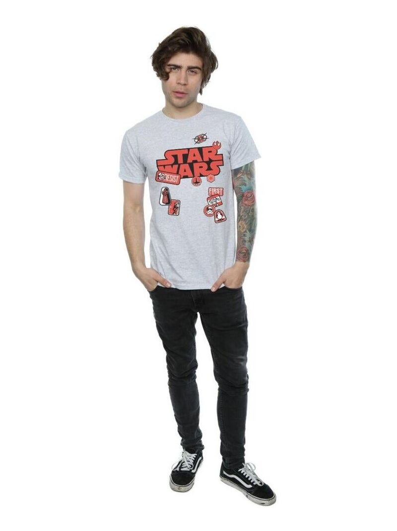 Star Wars - T-shirt THE LAST JEDI Gris chiné - Kiabi