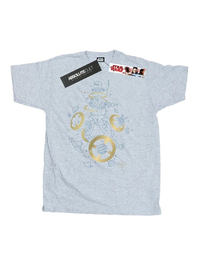 Star Wars - T-shirt THE LAST JEDI Gris chiné - Kiabi