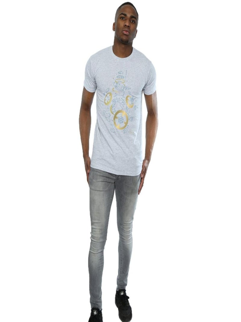 Star Wars - T-shirt THE LAST JEDI Gris chiné - Kiabi
