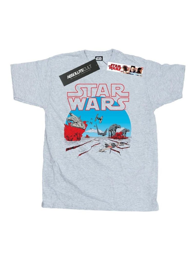 Star Wars - T-shirt THE LAST JEDI Gris chiné - Kiabi