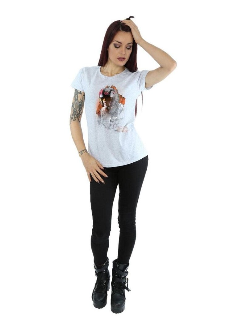 Star Wars - T-shirt THE LAST JEDI Gris chiné - Kiabi