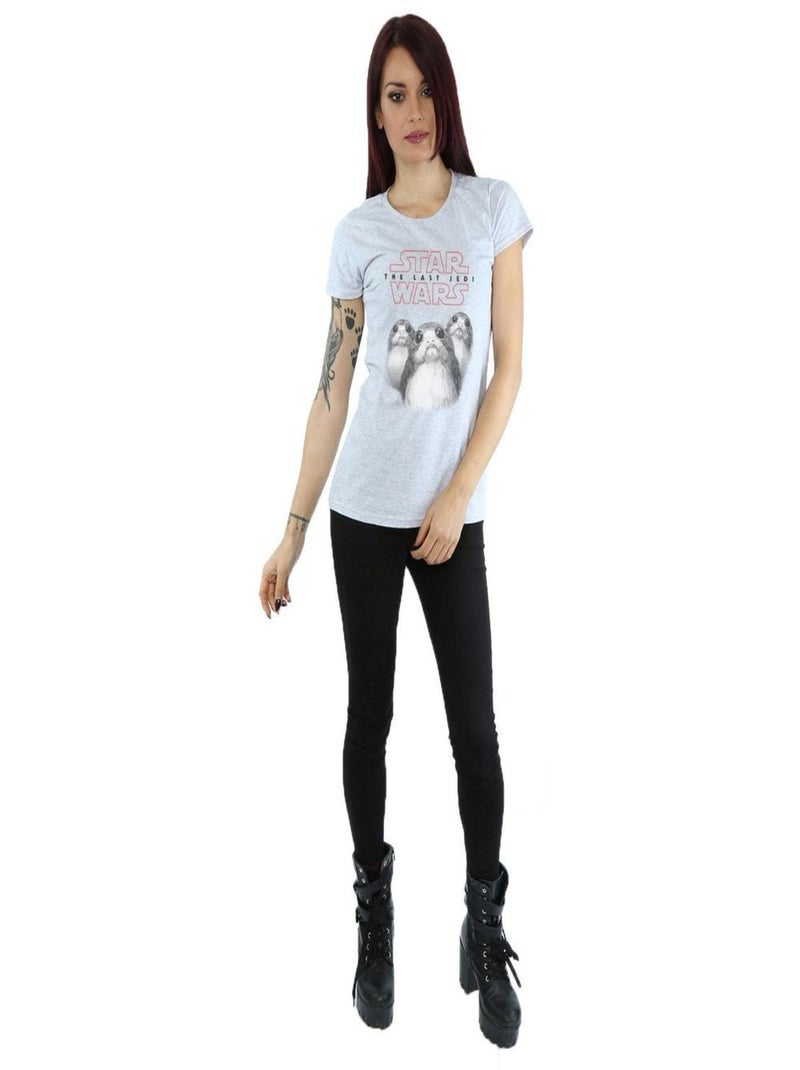 Star Wars - T-shirt THE LAST JEDI Gris chiné - Kiabi