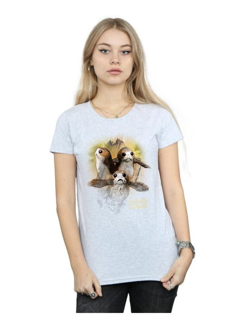 Star Wars - T-shirt THE LAST JEDI Gris chiné - Kiabi
