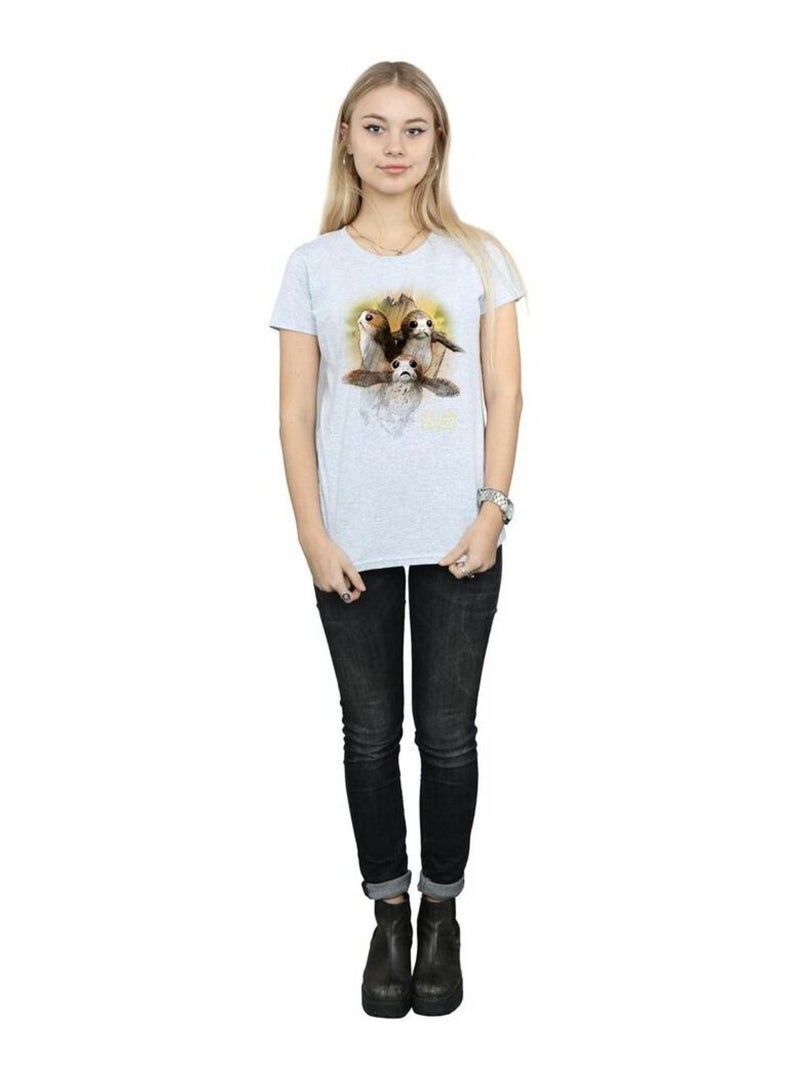 Star Wars - T-shirt THE LAST JEDI Gris chiné - Kiabi