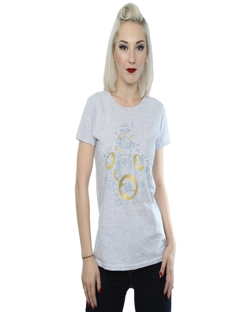 Star Wars - T-shirt THE LAST JEDI Gris chiné - Kiabi