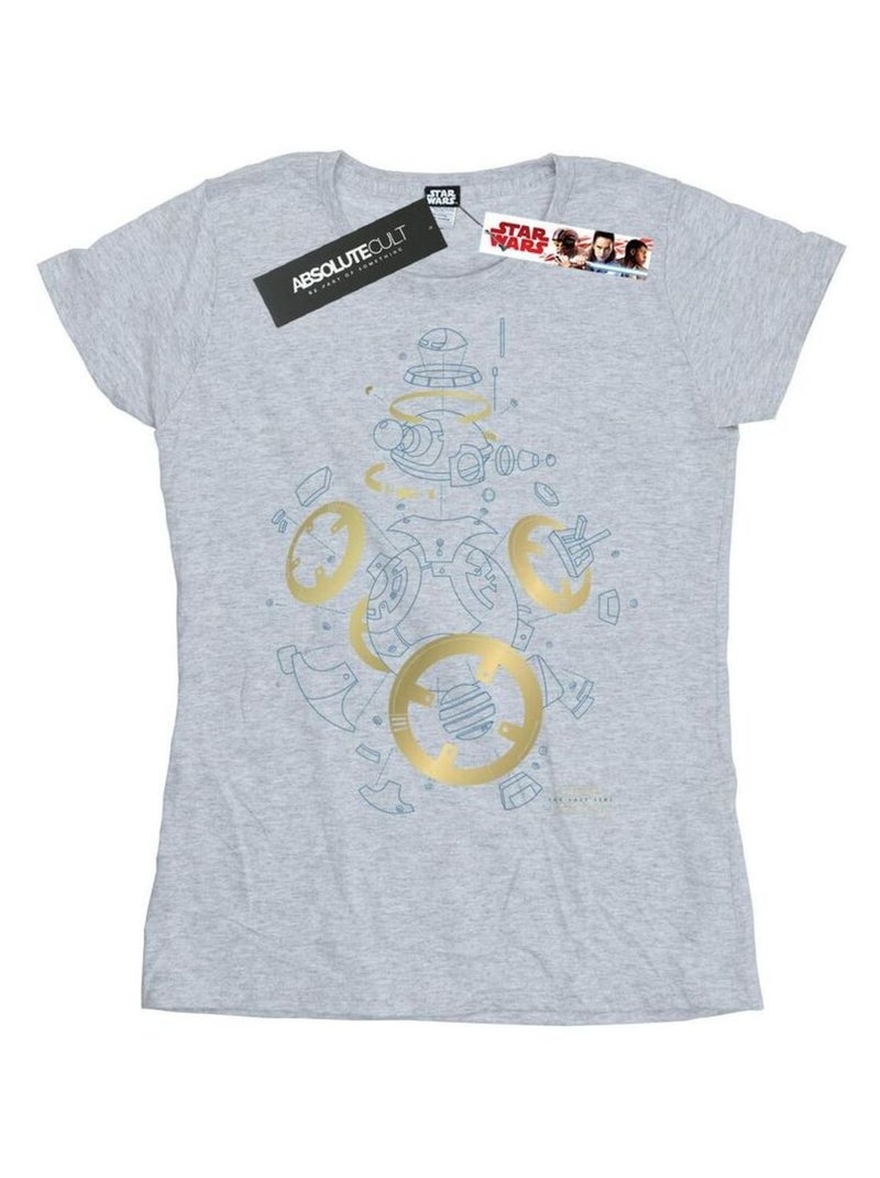Star Wars - T-shirt THE LAST JEDI Gris chiné - Kiabi