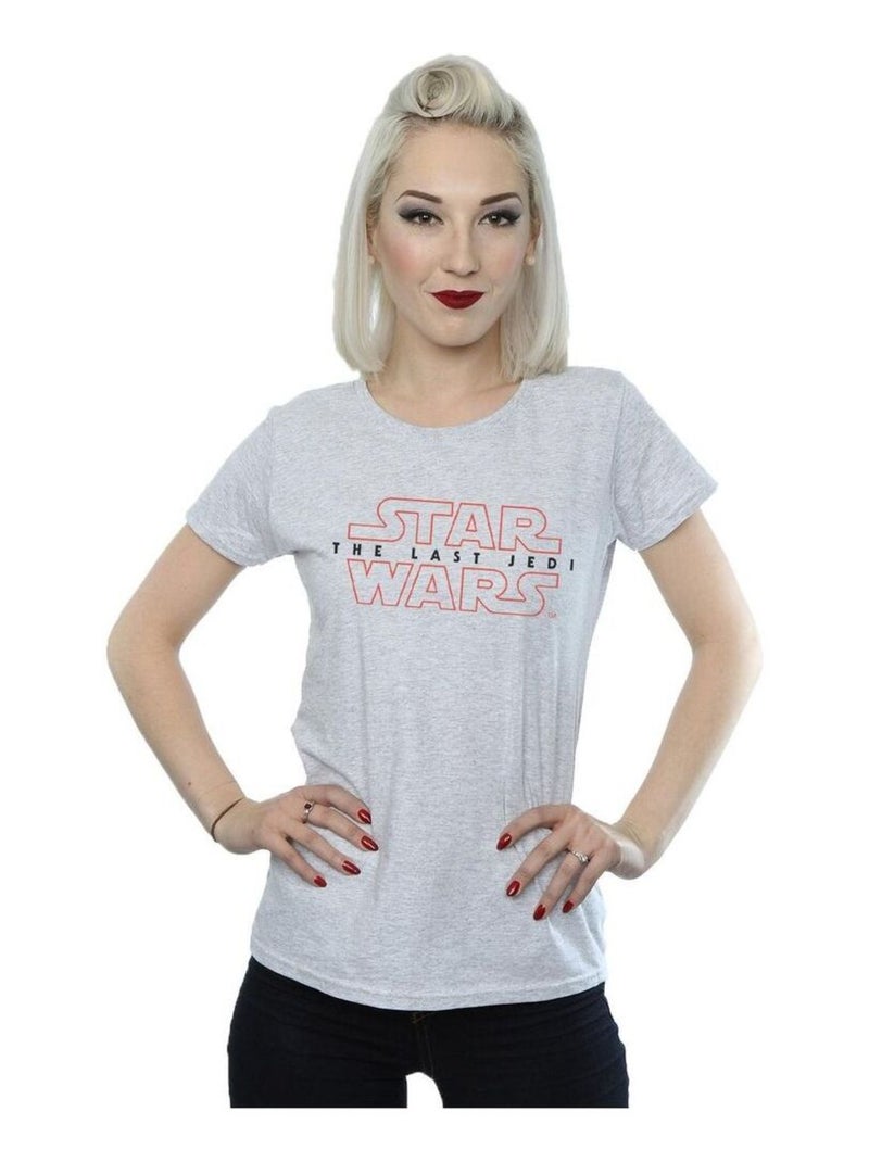Star Wars - T-shirt THE LAST JEDI Gris chiné - Kiabi