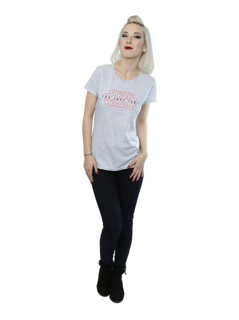 Star Wars - T-shirt THE LAST JEDI Gris chiné - Kiabi