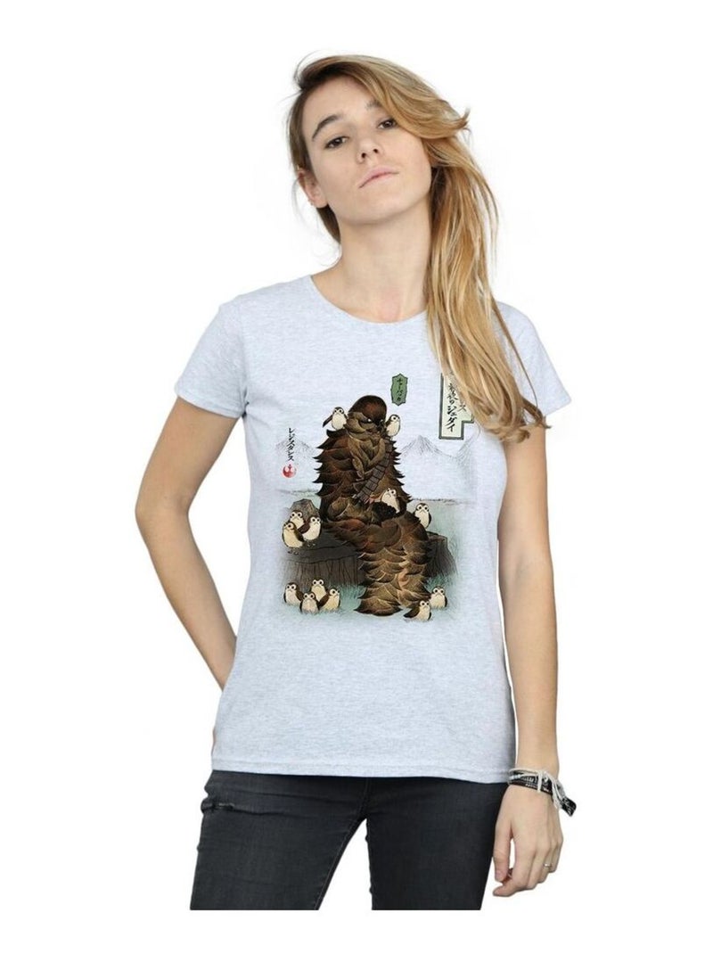 Star Wars - T-shirt THE LAST JEDI Gris chiné - Kiabi