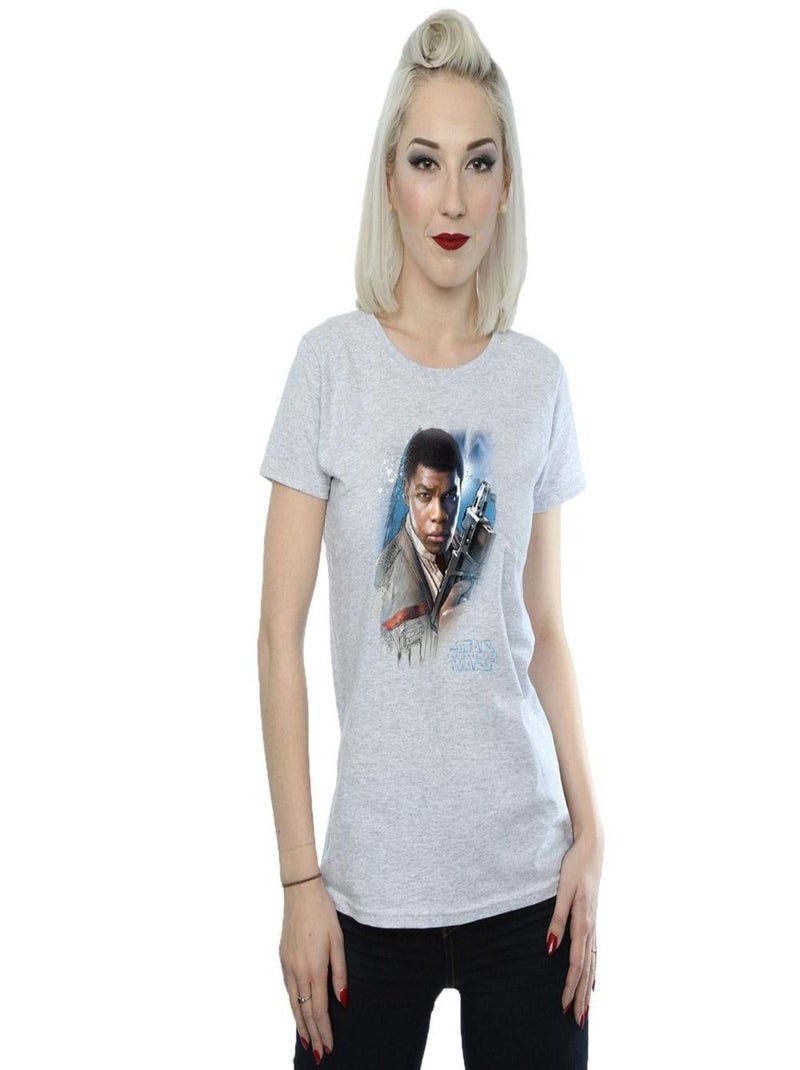 Star Wars - T-shirt THE LAST JEDI Gris chiné - Kiabi