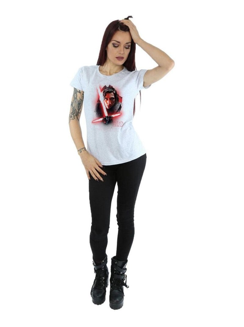 Star Wars - T-shirt THE LAST JEDI Gris chiné - Kiabi
