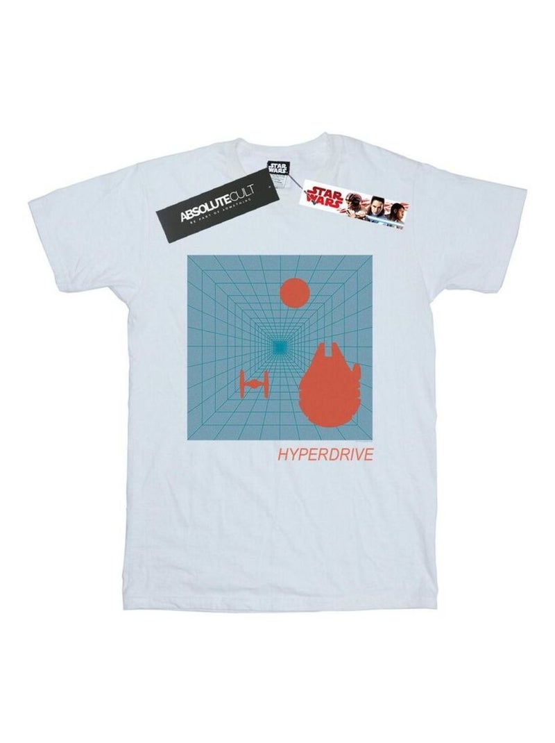 Star Wars - T-shirt THE LAST JEDI HYPERDRIVE Blanc - Kiabi