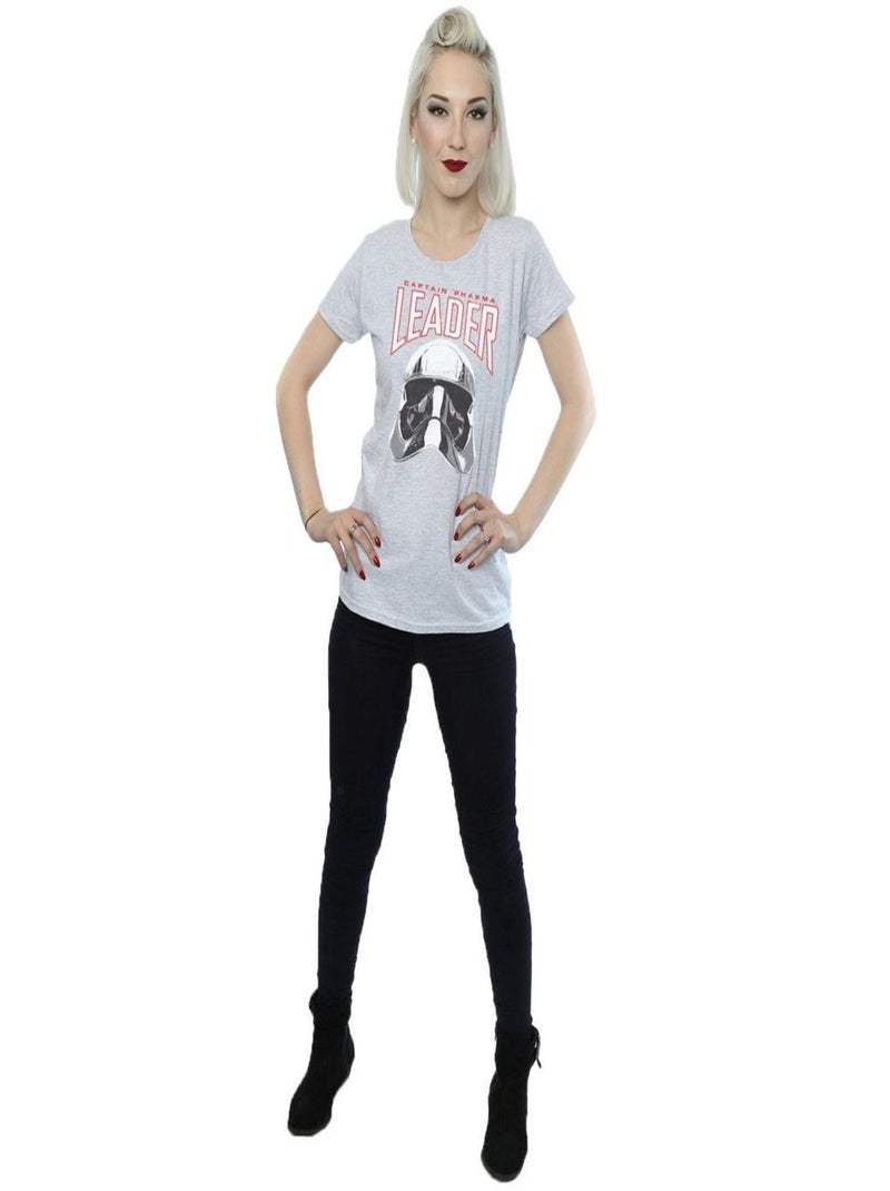 Star Wars - T-shirt THE LAST JEDI LEADER Gris chiné - Kiabi